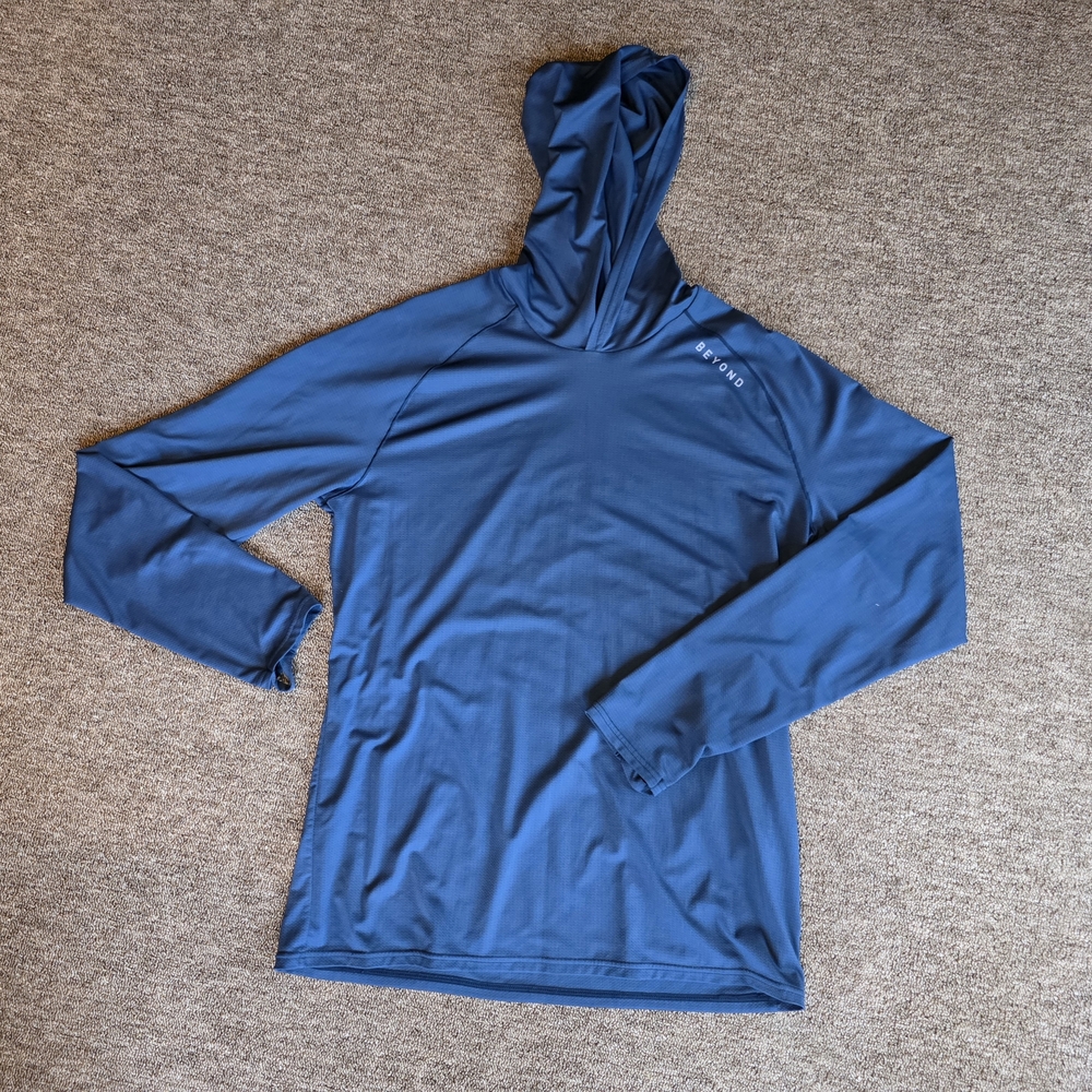 Men's Long Sleeve Blue Hoodie